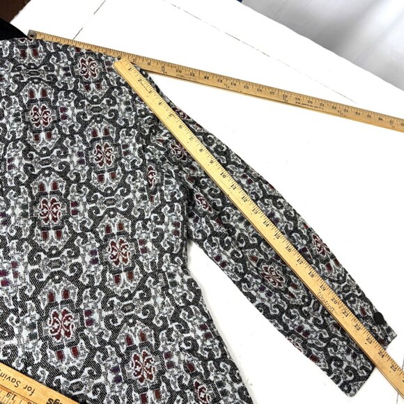 After Six Grey Red  Brocade Tuxedo Prom Formal Jacket Vintage Authentic 70’s NWT - Picture 11 of 14